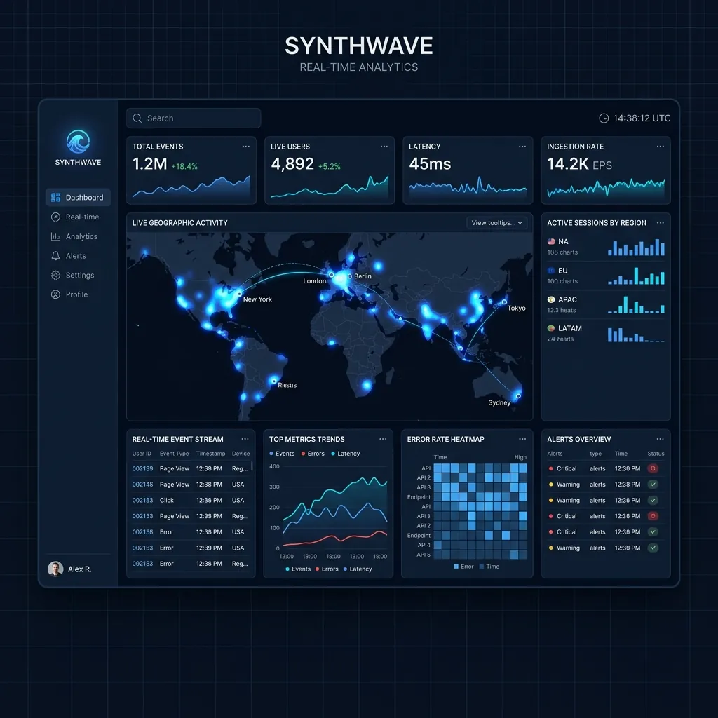 Synthwave - Analytics · Real-time Engine